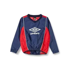 [アンブロ] ウィンドブレーカー サッカー ピステ 防風 はっ水 オールシーズン対応 ジュニア キッズ 子供用 ネイビーレッド(UF4FWB40MB)