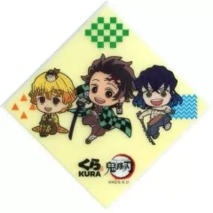 【中古】雑貨 善逸＆炭治郎＆伊之助 コラボシート 「無添くら寿司×鬼滅の刃」 コラボメニュー注文特典