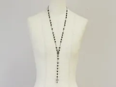 アガット agete ネックレス シルバー クロス チェーン ロング メダル アクセサリー ブラック レディース j_p F-ACE1734