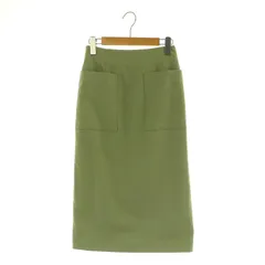 ナチュラルビューティーベーシック NATURAL BEAUTY BASIC 22SS アウトポケットツイルタイトスカート ロング ストレッチ XS カーキ /MY ■OS