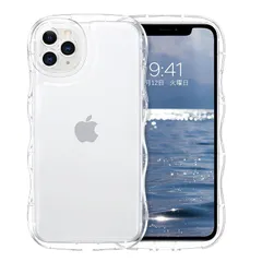 GUAGUA iPhone 11Pro ケースクリア ウェーブ いphone 11Pro ソフト 純透明 ケースTPU ウェーブ 人気 バンパー 耐衝撃 超軽量 薄型 ワイヤレス充電対応 ストラップホール付き 楕円形カメラ アイフォン11Pro 5.8イン 1