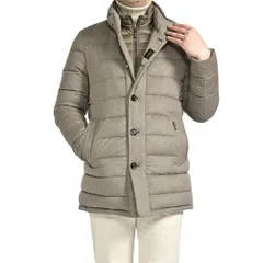 MOORER ムーレー / CALEGARI-IL ダウンコート 着脱可能ライナー 秋冬 アウター カシミヤ 100％ ベージュ イタリア製 418038