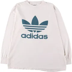 古着 90年代 アディダス adidas トレフォイルロゴ ロングTシャツ ロンT USA製 メンズL相当 ヴィンテージ/eaa550775