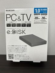 【未使用・未開封】USB3.0対応外付けポータブル1.0TBHDD　ELECOM　PC&TV　e:DISK　ELP-CED010UBK