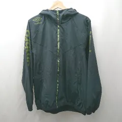 ◇ ⊂ umbro アンブロ 長袖 カモフラナイロンフルジップフードブルゾン サイズL ブラック系 メンズ E  【1506300021596】