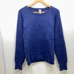 MARGARET HOWELL マーガレットハウエル 厚手 セーター ウール ニット 596-260351 Mサイズ ブルーのサムネイル
