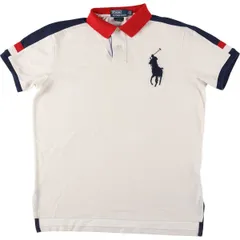 古着 ラルフローレン Ralph Lauren POLO by Ralph Lauren CUSTOM FIT ビッグポニー トリコロールカラー 半袖 ポロシャツ/eaa560265