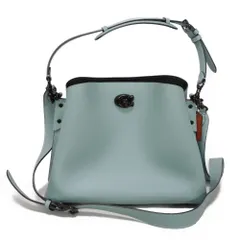 COACH コーチ ウィロウ カラーブロック 2WAY ショルダーバッグ Cロゴ ターンロック ライトブルー ショルダーバッグ C2590