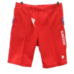 DESCENTE デサント 未使用 トレーニング ジャージショートパンツ L 赤 タグ付き メンズ 古着