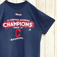 Majestic マジェスティック MLB Cleveland Indians クリーブランド・インディアンス プリント Tシャツ M メジャーリーグ USA古着