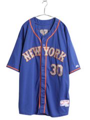 美品】MLB メッツ PIZZA ベースボールシャツMitchell&Ness - メルカリ