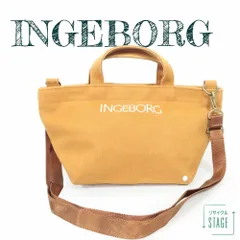 インゲボルグ★差し色で使いたい！ショルダー トート２Wayバッグ ロゴプリント アンバー系 k2804s