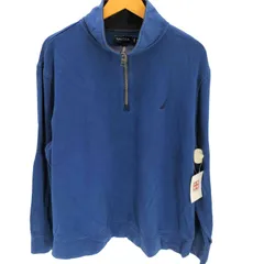 ノーティカ NAUTICA ロゴ 刺繍 ハーフジップ コットン ポリ スウェット メンズ import：XL 