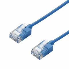 エレコム LANケーブル/CAT6A/スーパースリム/0.5m/ブルー LD-GPASS/BU05