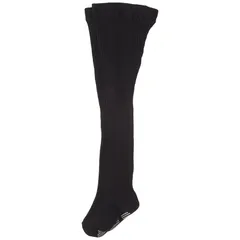 ベビー・子供用無地リブタイツ 黒 75cm 幼稚園 発表会 通学用 スベリ止め付