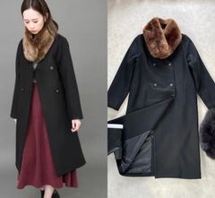 訳アリ！アーバンリサーチKBFファーティペットコート黒ロングコートファーコート