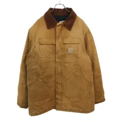 90年代 USA製 Carhartt カーハート トラディショナルジャケット ワーク ブラウン(メンズ XL相当)中古 古着 V2145