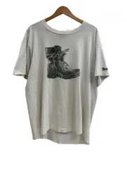 ティンバーランド Timberland 90s Vintage ヴィンテージ ブーツプリントTee 白  シングルステッチ Tシャツ ホワイト 101MT-4831
