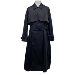 HYKE(ハイク) トレンチコート サイズ2 ユニセックス美品  - 黒 長袖/2024SS/オーバーサイズ/春/秋