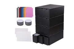 おもちゃの神様 ３列ディスプレイ ストレージボックス トレーディングカードケース (2790枚以上収納可能 セパレーター ２０個 ＆ シール36枚付属) カードストレージ ディススト ディストレ (04) 