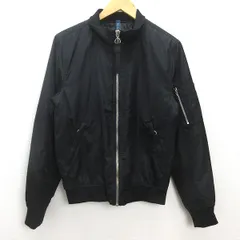 G■ザラ/ZARA MAN フルジップジャケット/MA-1【S】黒/men's/52【中古】■