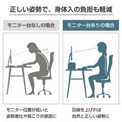モニタースタンド モニター台 パソコン台 二段式 コンパクト 簡単組み立て 耐荷重5kg デスク整理 キーボード収納 卓上収納 小物入れ 勉强 仕事