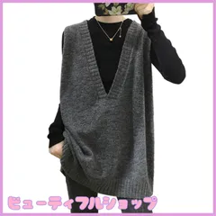 【特価】[LrisIuza Echo] ニットベスト レディース セーターベスト 春先 ベスト vネック 大きいサイズ ロングベスト 無地 薄手 トップス ノースリーブ 重ね着 きれいめ 可愛い 女子 オフィス ゆったり カジュアル おしゃれ 韓国 通勤 春
