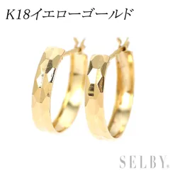 K18YG フープ ピアス
