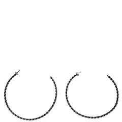 FIRST AMERICAN TRADERS ファーストアメリカントレーダーズ スターリングシルバー フープピアス チェーンライン LLA イヤリング SILVER 新品