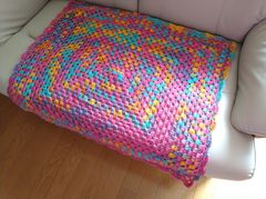 opal毛糸 オパール毛糸 グラニースクエア かぎ針編みブランケット