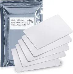 【在庫処分】カード白無地 NTAG215 PVCカード NFC 215カードタグ NFC 防水 504バイト 対応スイッチボットアプリ タグカード10枚セット android対応 ショートカットアプリ対応 フォトカードプリンターによる印刷パターン