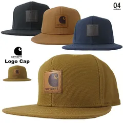 carhartt カーハート WIP LOGO CAP ロゴキャップ 男女兼用 オールシーズン コットン素材 ロゴ フラットバイザー 帽子  ユニセックス スクエアラベル Carhartt WIP