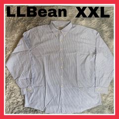 LLBean エルエルビーン　メンズ　シャツ　長袖　ボタンシャツ　ボタンダウンシャツ　ストライプ　XXL 2XL 3L
