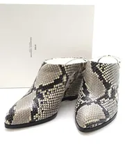 HYKE×BEAUTIFUL SHOES ハイク×ビューティフルシューズ 19SS ウェッジソールパイソンミュールサンダル  グレー 23cmのサムネイル