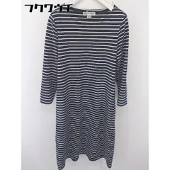 ◇ B MING LIFE STORE by BEAMS ビーミング ボーダー 長袖 膝下丈 ワンピース サイズONE SIZE ネイビー レディース  【1110040002908】