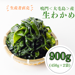 「生産者直売」鳴門生わかめ450g×2個セット