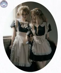 新品 未使用 【kiss kiss】クラロリ メイド服セット ワンピース ショート丈 双子ロリ