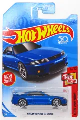 【中古】ミニカー 1/64 NISSAN SKYLINE GT-R R33(メタリックブルー) 「Hot Wheels THEN AND NOW」 [FJV51]