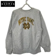 Champion チャンピオン 80'S トリコタグ グレー NOTRE DAME リバースウィーブスウェット L