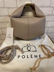 POLENE ショルダーバッグ　ハンドバッグ　ポレーヌ  グレー