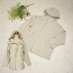 オーバーサイズ ブルゾン 防風 ハーフ丈 コート ジャケット ワイド幅 フード アウター ハーフコート Petit Plue 82315002 Mサイズ レディース カジュアル 秋/冬 イエベ/ブルベ グレージュ