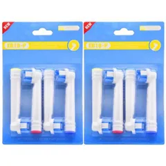 ホワイトニング　8本(4本×2個) 追跡あり(クリックポスト他)　EB-18 ブラウン オーラルB 替えブラシ 互換ブラシ　全国送料無料　新品　未使用品 安い