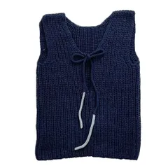 EMPORIO ARMANI エンポリオアルマーニ ベスト 紺 ニットサイズ38