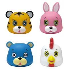 【中古】トレーディングフィギュア 全4種セット 「ソフビ着ぐるみヘッド」