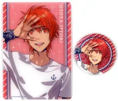 【中古】グッズセット 一十木音也 ホロ缶バッジ＆クリアカードセット 「ブロッコリーオンラインくじ うたの☆プリンスさまっ♪ PRINCE SUMMER! 2015 Ver.」 D-1賞