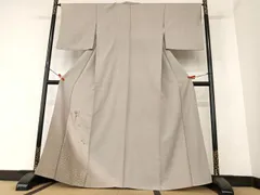 平和屋着物●訪問着　駒刺繍　扇面枝垂れ花文　暈し染め　金彩　三越扱い　正絹　逸品　AAAZ0030zg