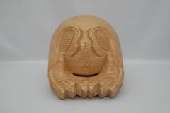 本多静雄 (青隹)作 陶板 鉦叩き 共箱 陶芸会出品作 古陶磁研究家・蒐集