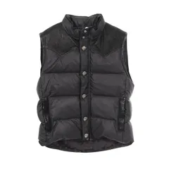 クロムハーツ CHROME HEARTS ダウンベスト PUFFY WSTRN パフィウエスタン フレアニーレザーヨーク CHクロスボタン ダガージップ その他 ダウンベスト メンズ Used Aのサムネイル