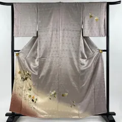 特選 豪華 螺鈿細工 訪問着 金彩 銀彩 唐花文様 正絹 特選 豪華 螺鈿細工 訪問着 金彩 銀彩 唐花文様 正絹 着物・浴衣