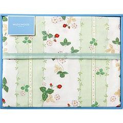ウェッジウッド 掛布カバー&枕カバー ワイルドストロベリー☆グリーン